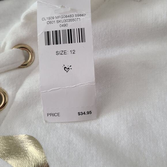 Justice crisscross neck color block hoodie Size 12 - Picture 4 of 10